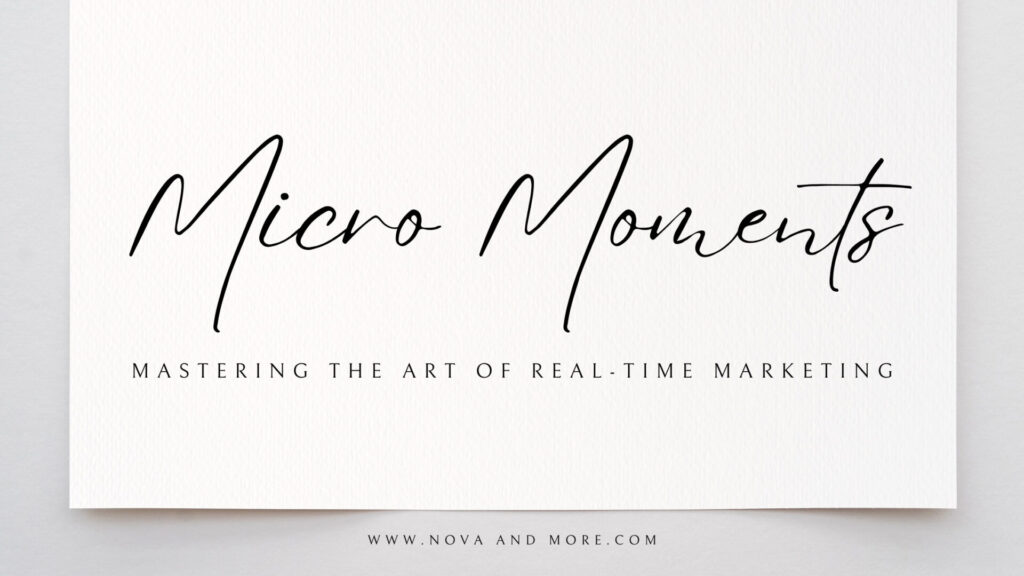 Micro Moments in digital marketing
